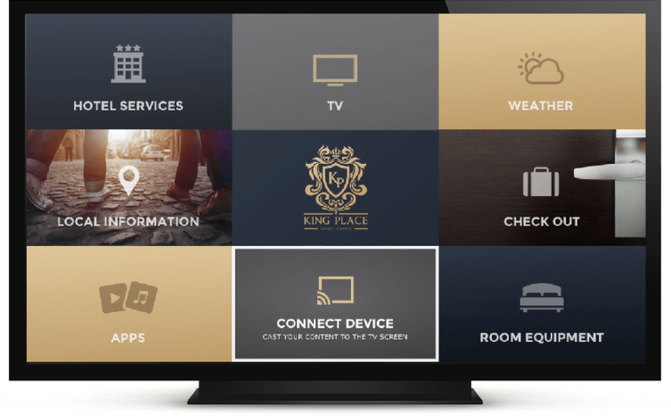 Display of multiple Hibox Aura TV Platform user interfaces on Smart TVs